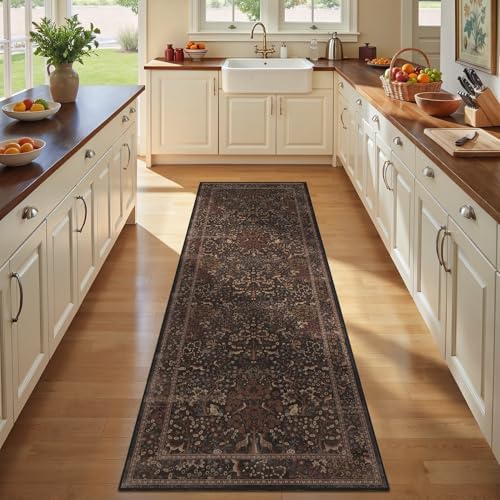 Chestnut Brown 2x6 Runner Rug, Tree of Life Natural Carpet Runners - Image 3