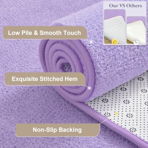 Keeko 4x6 Area Rugs for Living Room, Soft Washable Memory Foam Bedroom Rug - Image 3