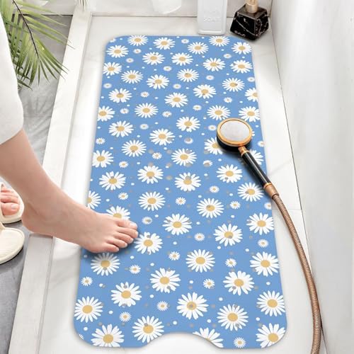 Bathtub Mat Non Slip, Daisy Extra Long Bath tub Mat Shower Floor Mat - Image 6