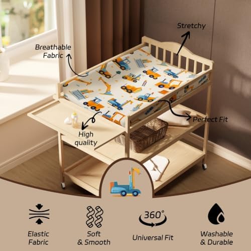 4 Pack Baby Boy Changing Pad Covers Sheets Set Soft Fitted Baby Boy Mattress - Image 6