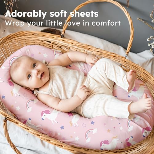Baby Bassinet Sheets, 3 Pack Fitted Bassinet Mattress Sheets, Compatible - Image 7