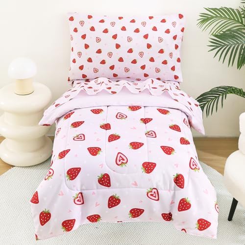 lasoftan Toddler Bedding Set, 4 Piece Bed-in-a-Bag Toddler Bed Comforter Sets by Unknown