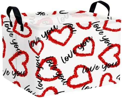 Valentine's Day Basket Gift for Empty Cute Heart Large Storage Bin for Kid and by ASKETAM