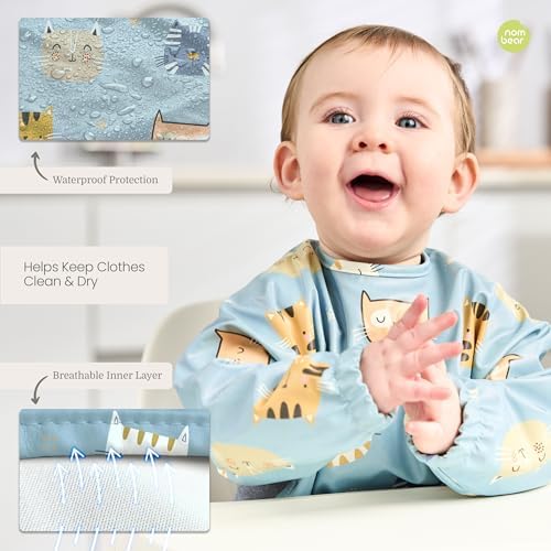 Waterproof Smock Baby Bibs for Eating - Image 4