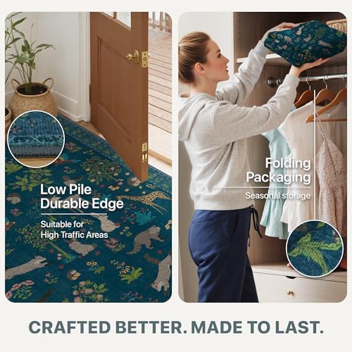 BESBLEE 2X7 Washable Kitchen Runner Rug, Animal Non Slip - Image 4