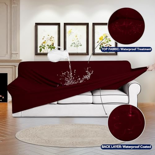 PureFit Waterproof Loveseat Couch Cover Slipcovers - Image 3