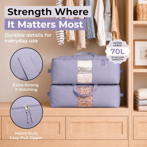Soft Canvas Storage Bags with Zipper. Thick Breathable - Image 3