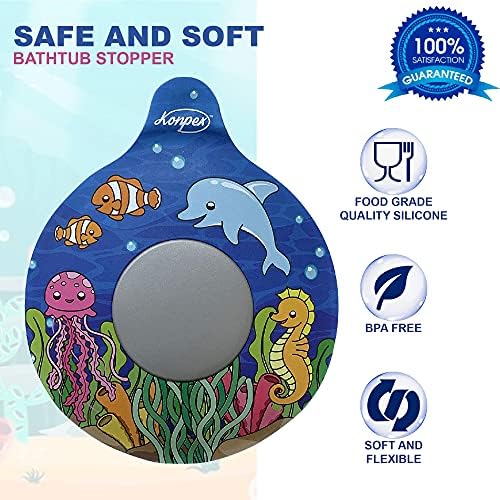 Bathtub Stopper Tub Drain Plug Stopper, Adorable Universal Silicone Bath Drain - Image 4