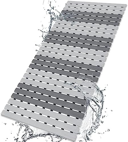 BEMISO Shower Mat Non Slip Bathtub Mat 37.4 x 15.7 Inch Bath Mat by BEMISO
