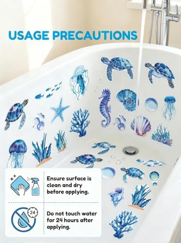 26Pcs Non Slip Bathtub Stickers, Cute Turtle Stickers - Image 3