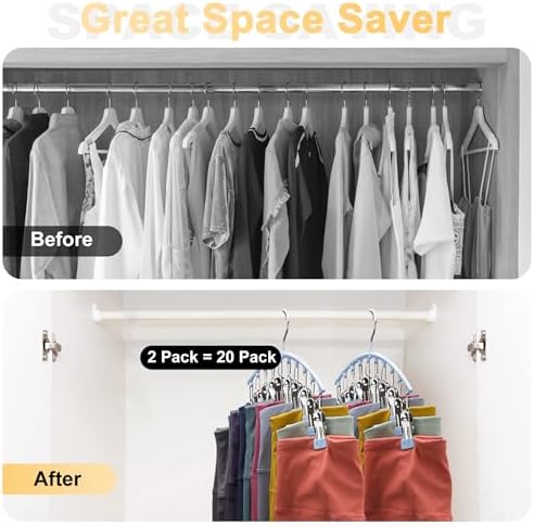 Volnamal Legging Organizer for Closet, Metal Yoga Pants Hanger w/Rubber Coated - Image 2