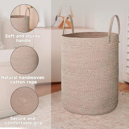 JMvicyroam 100L Cotton Rope Laundry Basket Hamper - Image 6