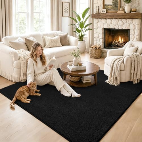 Keeko 4x4 Square Area Rugs for Living Room Bedroom, Soft Washable Carpet - Image 3