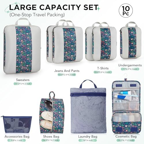 OlarHike 10 Set Compression Packing Cubes - Image 2