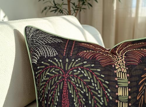 Tropical Palm Print 20x20 Throw Pillow Cover - Image 3