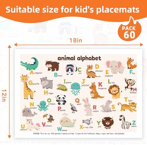60 Pack Disposable Placemats for Baby & Toddlers - Image 5