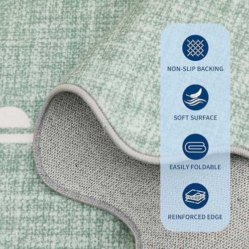 GarveeHome Scalloped Bow Rug 9x12 Washable Rugs - Image 6