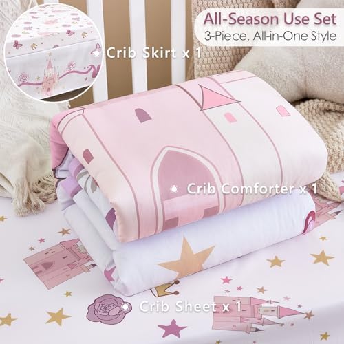 3-Piece Crib Bedding Set for Girls - Image 6