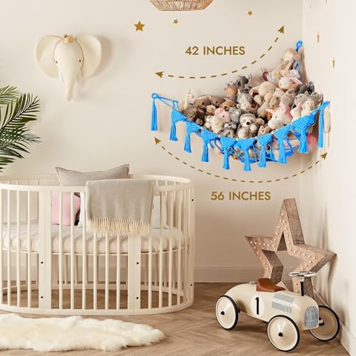 TIDYTEDS Macrame DreamLights Boho Stuffed Animal Storage Net Hammock Extra - Image 5
