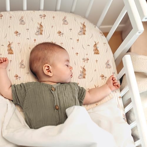 lulumoon Muslin Fitted Bassinet Sheet: Compatible - Image 6