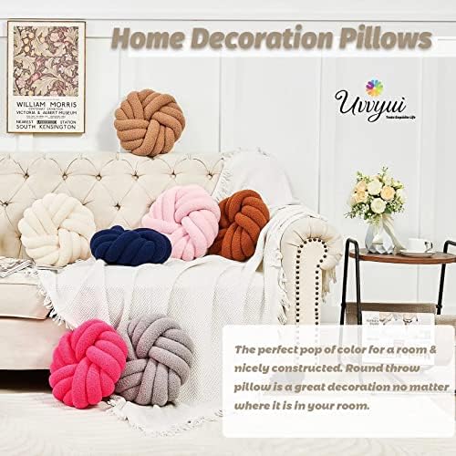 Uvvyui Knot Pillows, 14 Inch Decorative Throw Pillows Round Pillows Cushion - Image 4