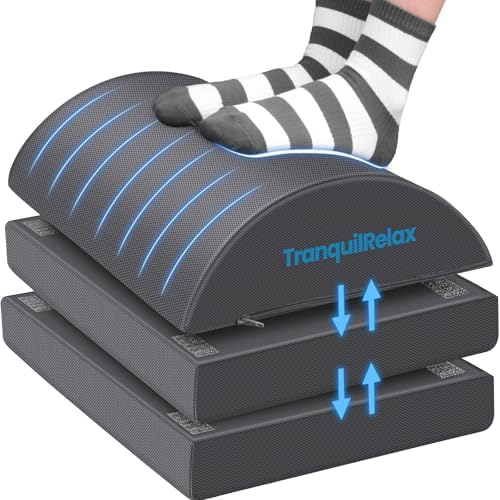 TranquilRelax Foot Rest Under Desk, 3-Height Adjustable Foot Stool by Unknown