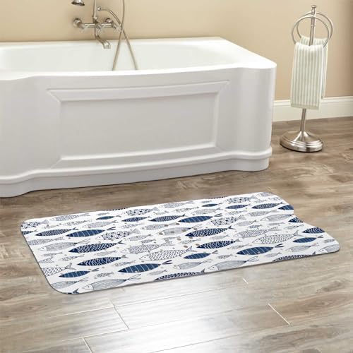 Fish Bathtub Mat Non Slip, Boho Baby Bath Mat - Image 6