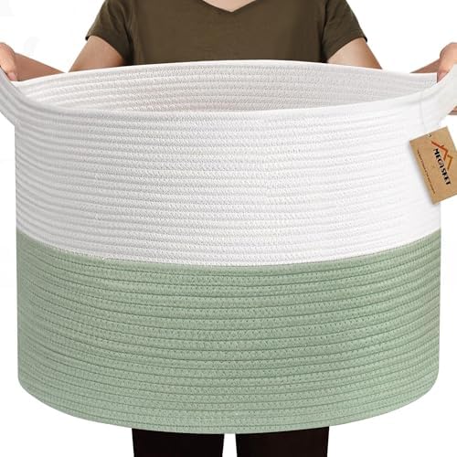 MEGASKET 115L Extra Large Blanket Basket, Kids Dog Toy Storage Bin Box by MEGASKET