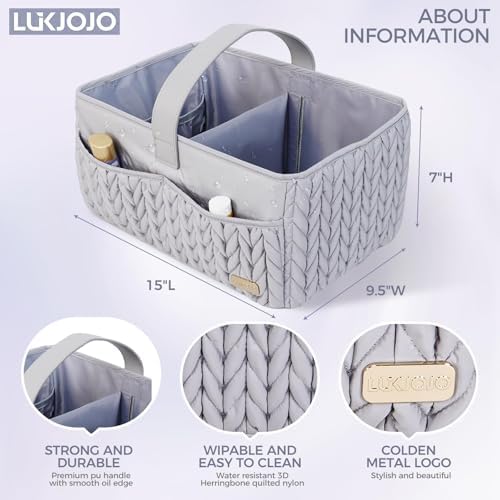 Luxurious Baby Diaper Caddy, Nursery Storage Basket - Image 2
