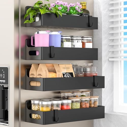 HuggieGems Upgrade Black Magnetic Spice Rack by HuggieGems