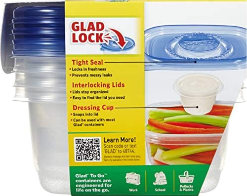 Glad GladWare To-Go Medium Rectangle Snack Containers, 24 Oz - Image 6