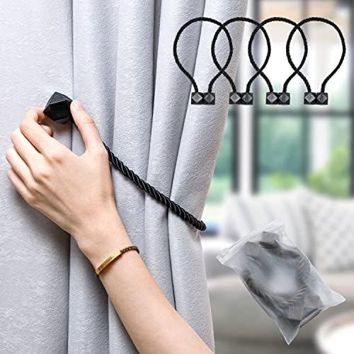 NazTur Magnetic Curtain Tiebacks, Curtain Ties, No-Drill Holdbacks - Image 2