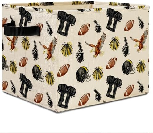 Football Boys Storage Bins, Football Lovers Players Fans Gifts Collapsible by Unknown