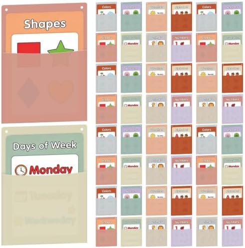 48 Pcs Boho Plastic Oversized Wall Pockets by Wiooffen