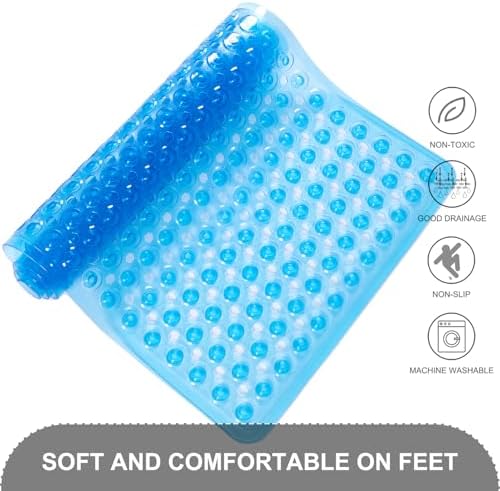 TEESHLY Bath Mat for Tub & Shower, Non Slip Soft Bathmat - Image 4