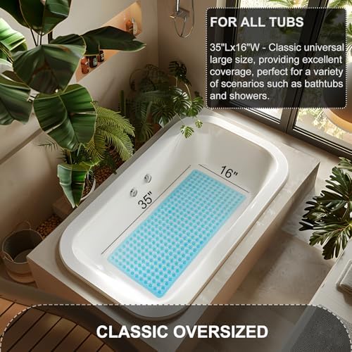 TEESHLY Bath Mat for Tub & Shower, Non Slip Soft Bathmat - Image 5