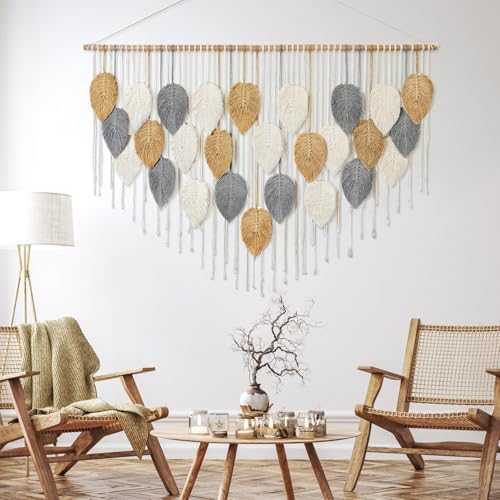 Large Macrame Wall Hanging Boho Woven Tapestry Chic Modern Home Decorations - Image 3
