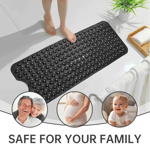 Tree Bud Bathtub Mats for Shower Tub Non-Slip Bath Mat 39 x 16 Inch Extra Long - Image 7