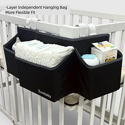 Hanging Baby Diaper Caddy, 3-in-1 Changing Table Diaper Organizer Holder - Image 4