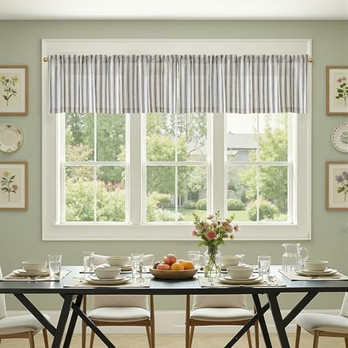 jinchan Linen Stripe Kitchen Valances - Image 4
