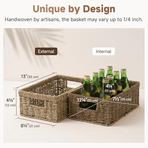 StorageWorks Wicker Baskets for Organizing, Seagrass Baskets for Decor - Image 3