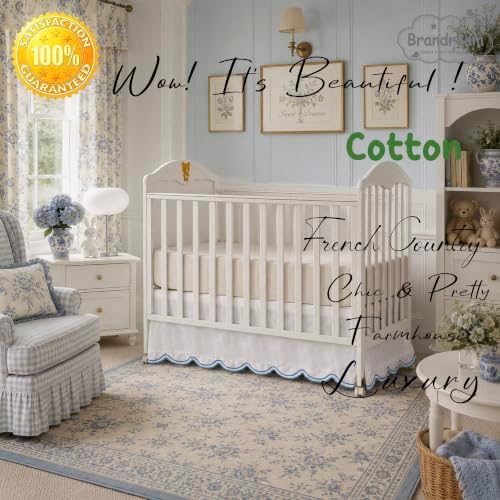 Brandream 100% Organic Cotton Crib Skirt - Image 5