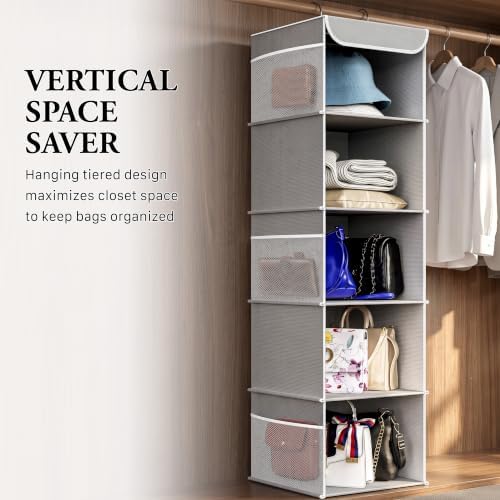 Simple Houseware 5 Shelf Hanging Closet Organizer - Image 7