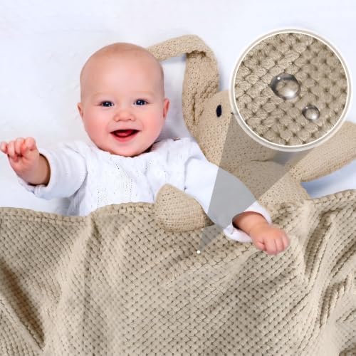 Reginary 4Pcs 30x40 Baby Blanket Fuzzy, Light Blue, Dark Gray - Image 5