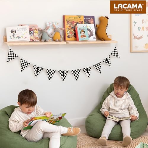 Lacama Cars Room Wall Art Decor Checkered Flag Banner - Image 6