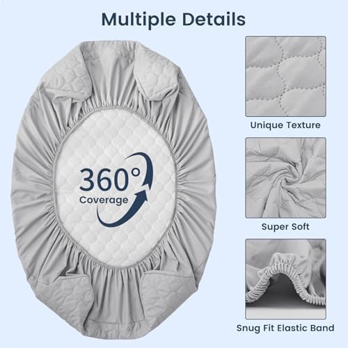 david's kids 2 Pack 52''x28'' Waterproof Crib Mattress Protector Pad Cover - Image 6