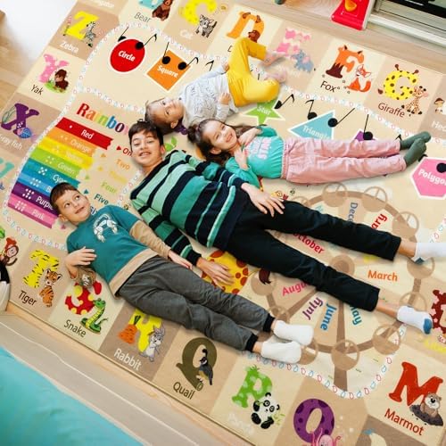 BENRON 5x7 Playroom Rug for Kids Washable, PlayMat - Image 3