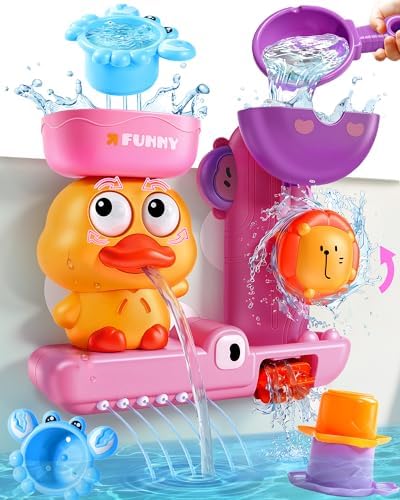 Toddler Bath Toys for Kids Ages 1-3 Waterfall Bathtub Toys for Toddlers 2-4 by Fajiabao