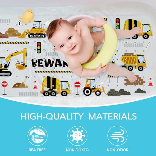 SHUCHING Baby Bath Mat for Tub Non Slip-40x16 Inch - Image 4