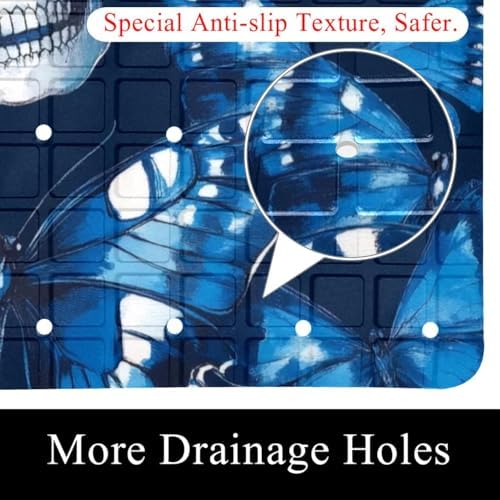 Bath Tub Shower Mat, Washable Bathtub Floor Mats, Suction Cups and Drain Holes - Image 2